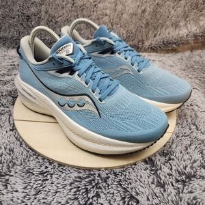 Saucony Triumph 21 Bluelight Mauve Running Shoes Women's Size 7.5